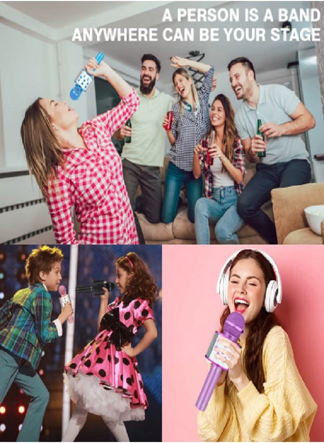 Generic - Handheld Wireless Singing Mike Multi-Function Bluetooth Karaoke Mic with Microphone Speaker for All Smart Phones (Black) - Image 1