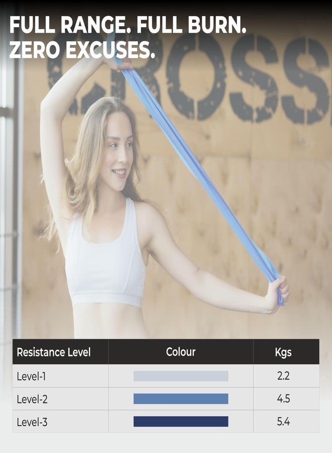 Nivia Stretch Band, Light Resistance Bands for Workout for Men & Women, Resistance Band for Pull Up, Exercise Band for Home (Level - 1, Light Blue) - Image 5