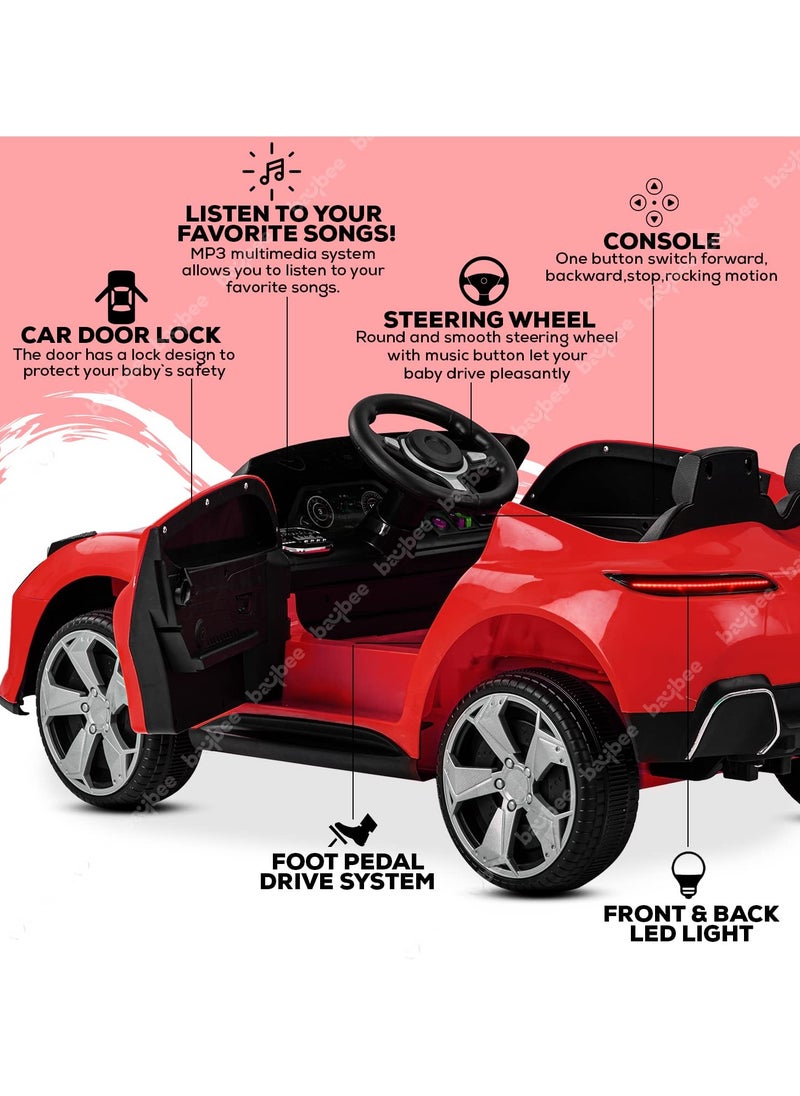 Luxury Electric Ride-On Car with 2 Seats and Sound Effects