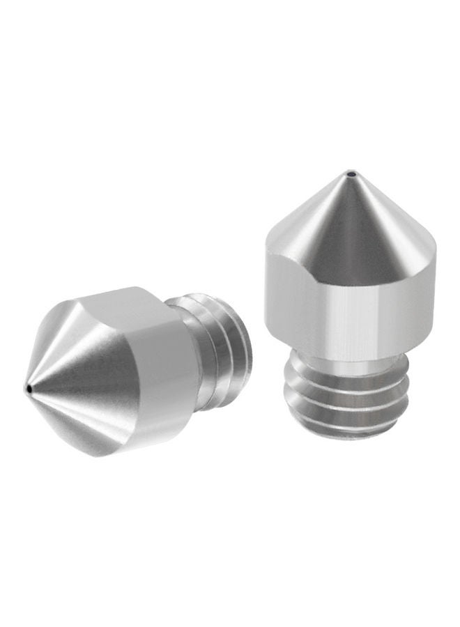 NIBEMINENT 3-Piece 0.2mm Nozzle Compatible Silver  - Image 2