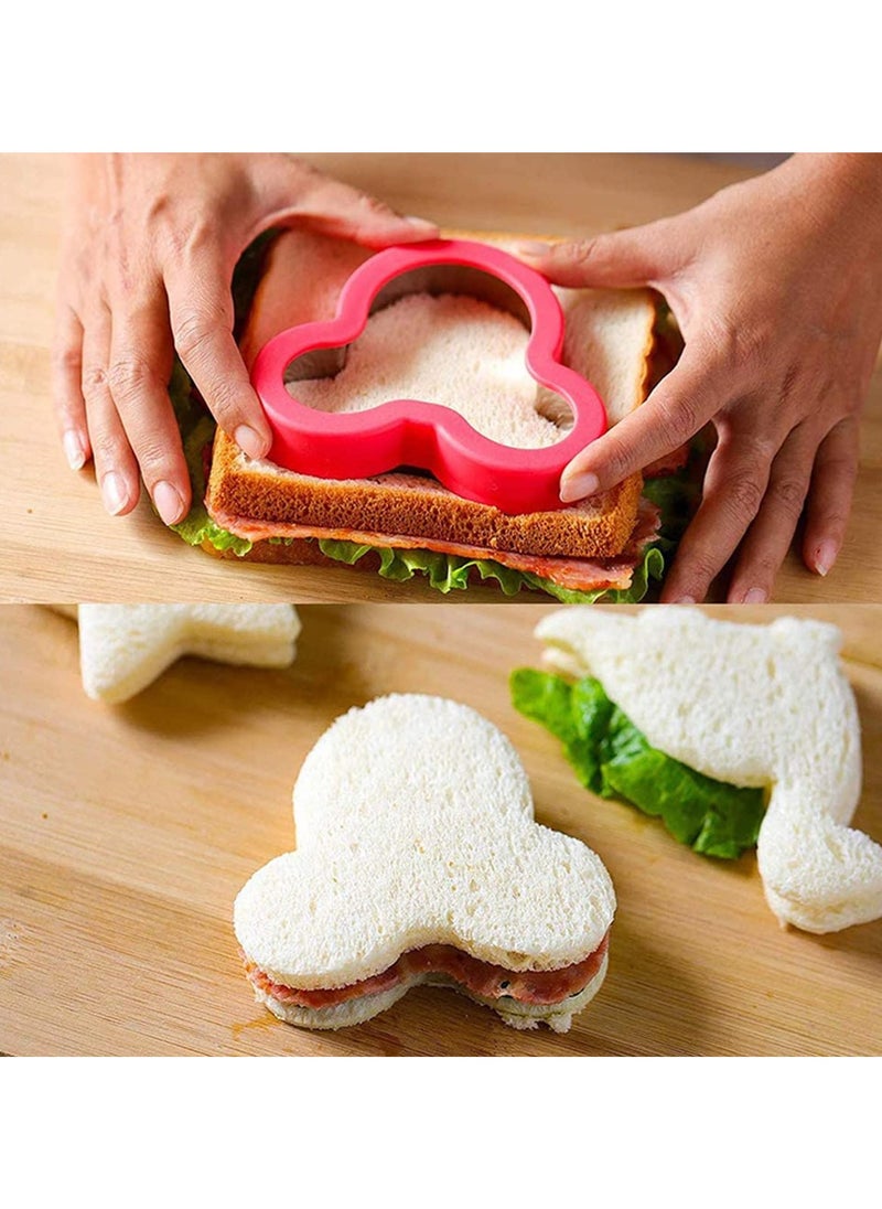 sokany 12PCS Stainless Steel Sandwich Cookie Cutters Set, Mini Vegetable Fruit Cutters, Food Grade Cookie Cutter Mold for Kids Food Decoration Tools for Kitchen (Multicolour)  - Image 3