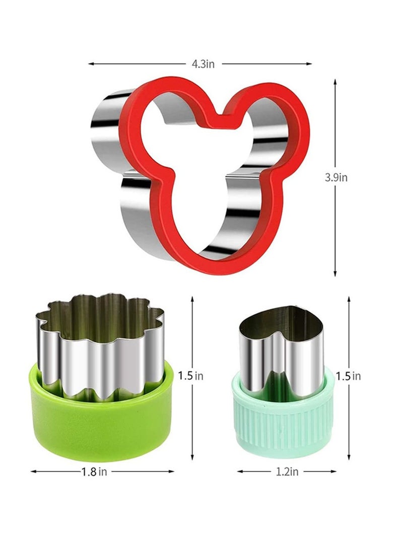sokany 12PCS Stainless Steel Sandwich Cookie Cutters Set, Mini Vegetable Fruit Cutters, Food Grade Cookie Cutter Mold for Kids Food Decoration Tools for Kitchen (Multicolour)  - Image 2