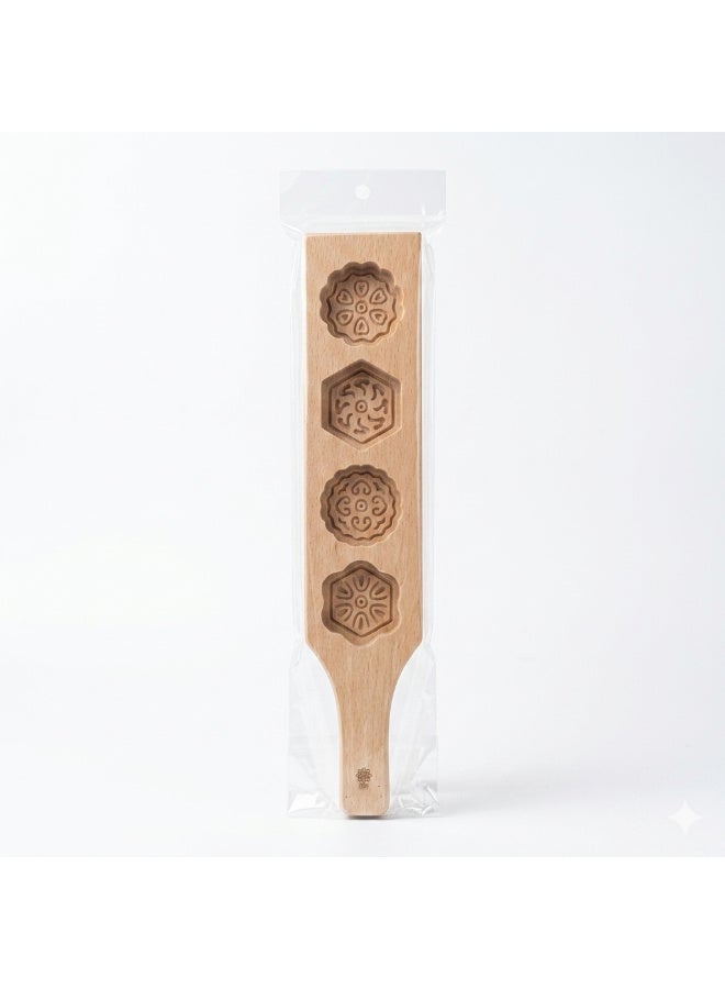 Hope Wooden Mooncake Mold, Pastry Cake Making Tool for Mung Bean Cake and Ice Skin Baking, Traditional Dessert Press for Homemade Pastries, Mooncake Shaping and Easy Home Kitchen Dessert Making Tool - Image 2