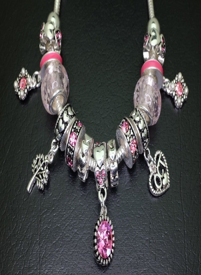 Falari Birthstone Bracelet Multi-Color Charm Beads Silvertone October OB07234-OCT - Image 5