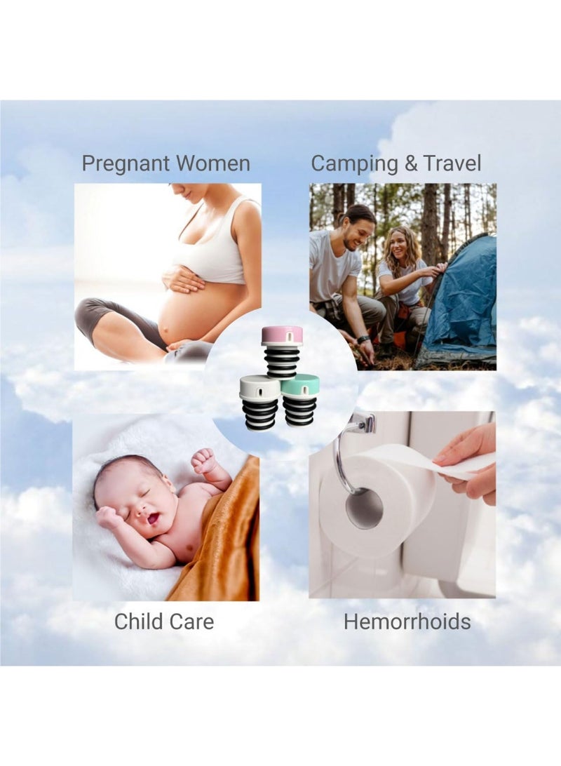 Comfortable and Lightweight Portable Bidet for Travel and Camping, Travel Compatible with Any Bottle, Portable Bidet Sprayer, Portable Bidet (3 PCS, Multi-colour) - Image 2