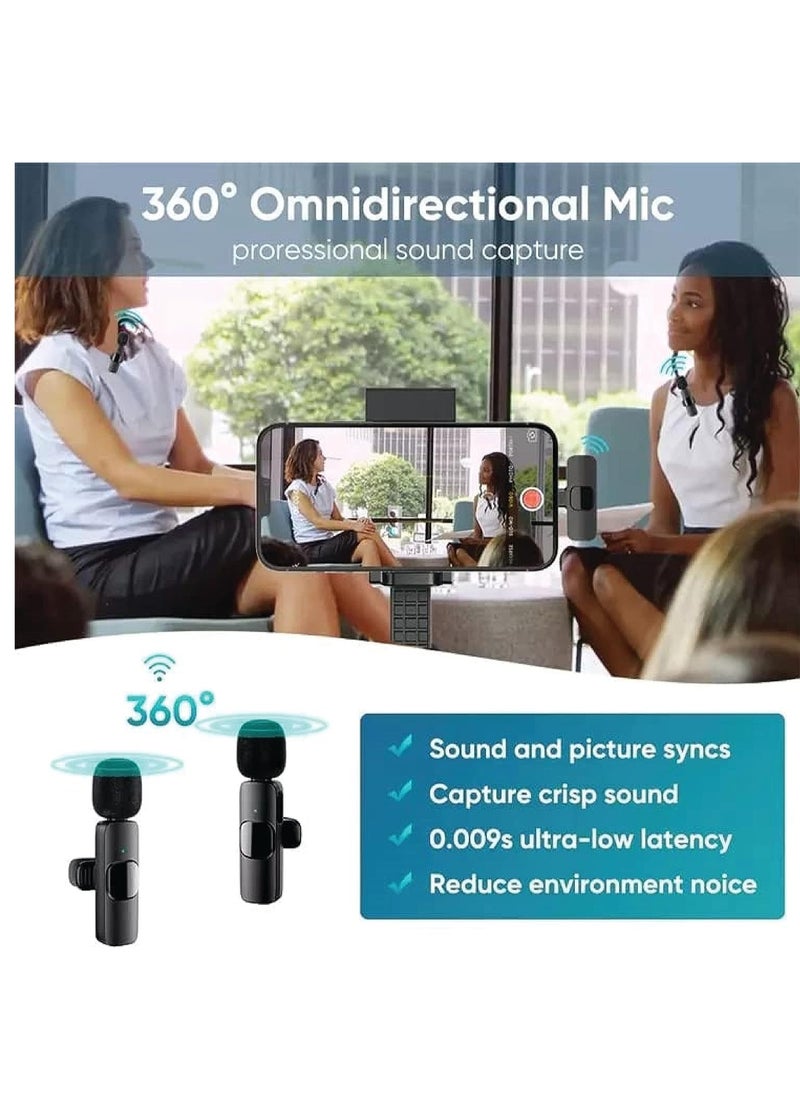 ELTRAZONE Wireless Microphone Lavalier Microphone 2 in 1 for iPad YouTube Facebook Live Streaming Vlog Audio Recording Cordless Mini mic with noise reduction and Plug-Play- Bluetooth  - Image 3
