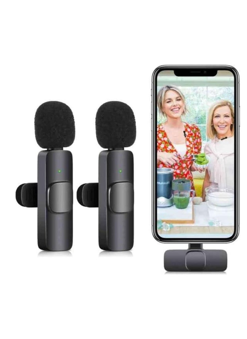ELTRAZONE Wireless Microphone Lavalier Microphone 2 in 1 for iPad YouTube Facebook Live Streaming Vlog Audio Recording Cordless Mini mic with noise reduction and Plug-Play- Bluetooth  - Image 1