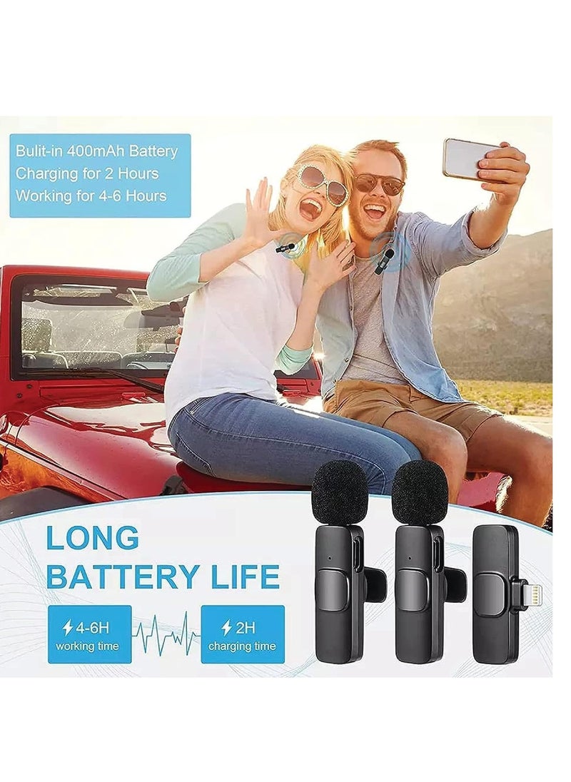 ELTRAZONE Wireless Microphone Lavalier Microphone 2 in 1 for iPad YouTube Facebook Live Streaming Vlog Audio Recording Cordless Mini mic with noise reduction and Plug-Play- Bluetooth  - Image 4
