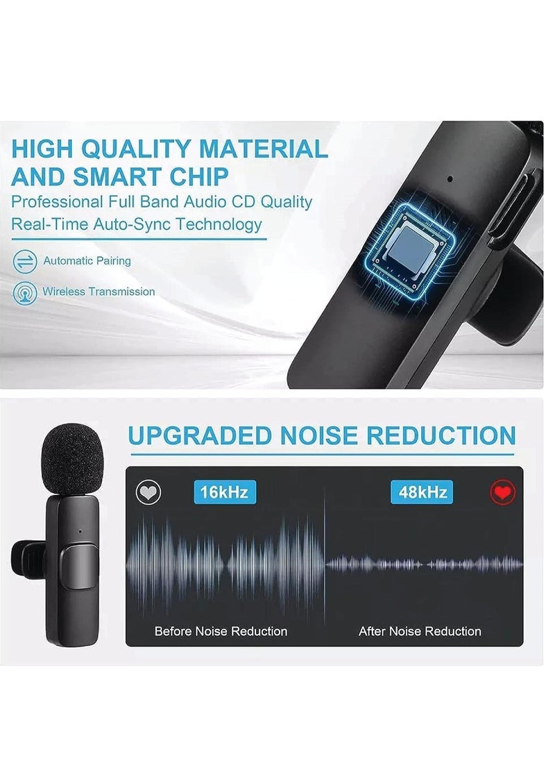 ELTRAZONE Wireless Microphone Lavalier Microphone 2 in 1 for iPad YouTube Facebook Live Streaming Vlog Audio Recording Cordless Mini mic with noise reduction and Plug-Play- Bluetooth  - Image 5