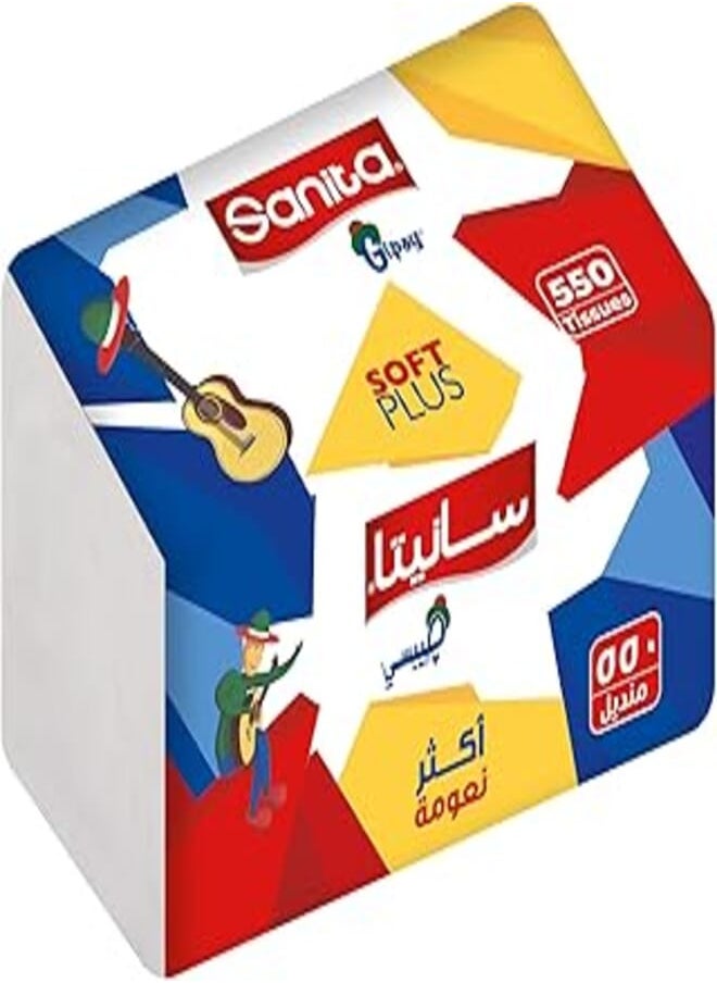 Sanita Sanita Gipsy 550 sheet Soft Facial Tissues 1 Piece 