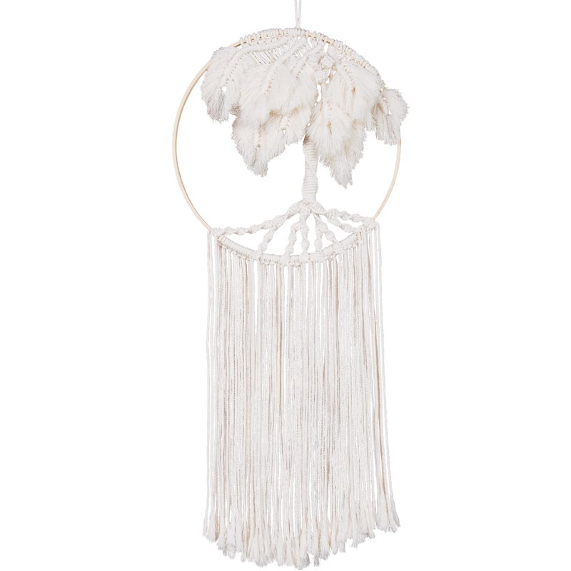 Solid Oak Macrame Wall Hanging Tree