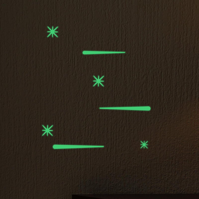 Glow In The Dark Star And Meteor Wall Decals 43pcs Self Adhesive Night Light Decor - Image 5