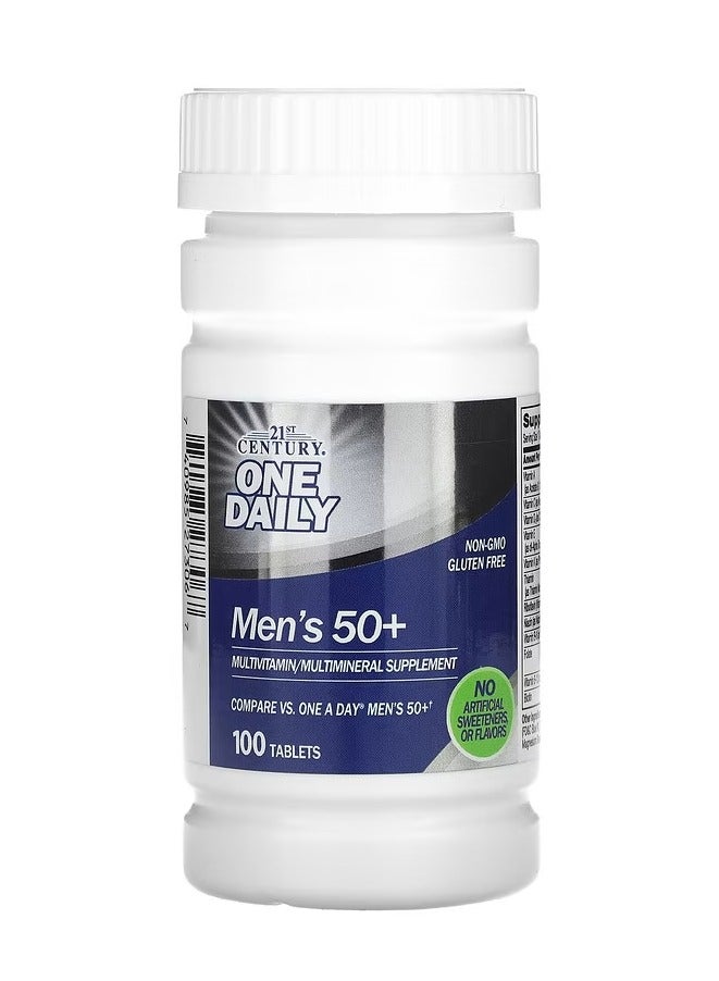 21st Century One Daily, Men's 50+, Multivitamin Multimineral, 100 Tablets - Image 1