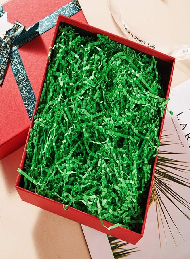 Ankelesz 50g Easter Raffia Grass Paper Shred for Gift Wrapping Basket and Gift Box Filling，Crinkle Cut Paper for Wrapping (Green) - Image 2