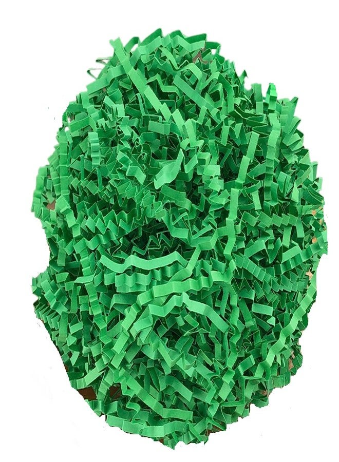 Ankelesz 50g Easter Raffia Grass Paper Shred for Gift Wrapping Basket and Gift Box Filling，Crinkle Cut Paper for Wrapping (Green) - Image 1