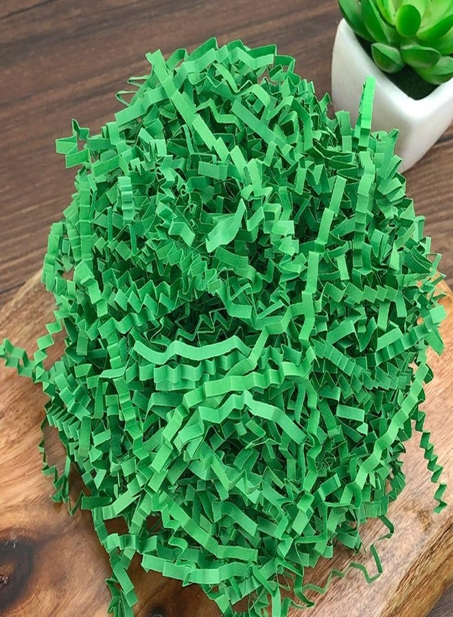 Ankelesz 50g Easter Raffia Grass Paper Shred for Gift Wrapping Basket and Gift Box Filling，Crinkle Cut Paper for Wrapping (Green) - Image 5