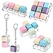 Oppaxf 6Pcs Keyboard Fidget Toy Keyboard Fidget Keychain Decompression Toys Fidget Clicker KeyboardFidget Keychain Stress Relief Gifts for Adult to Relief Stress Pass The Time - Image 3