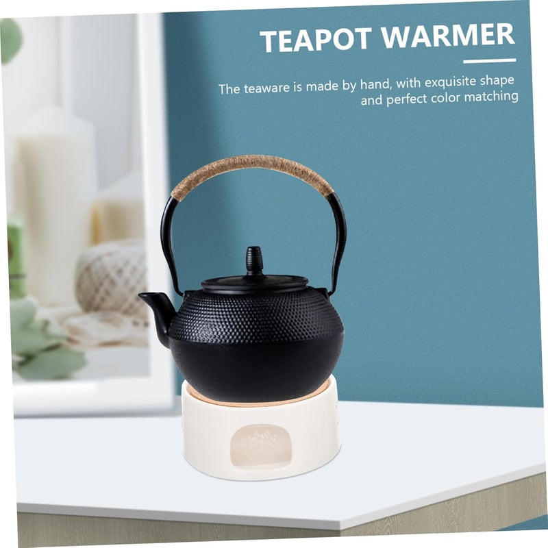 BESTOYARD Teapot Warmer Ceramic Tea Candle Holder Tea Pot Heating Base Pedestal for Living Room - Image 4
