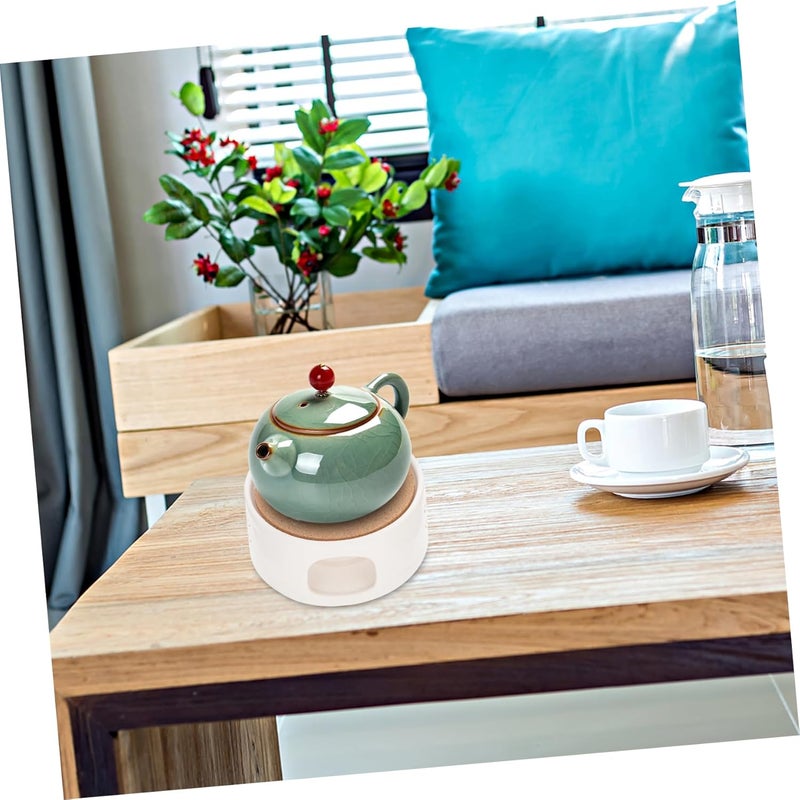 BESTOYARD Teapot Warmer Ceramic Tea Candle Holder Tea Pot Heating Base Pedestal for Living Room - Image 5