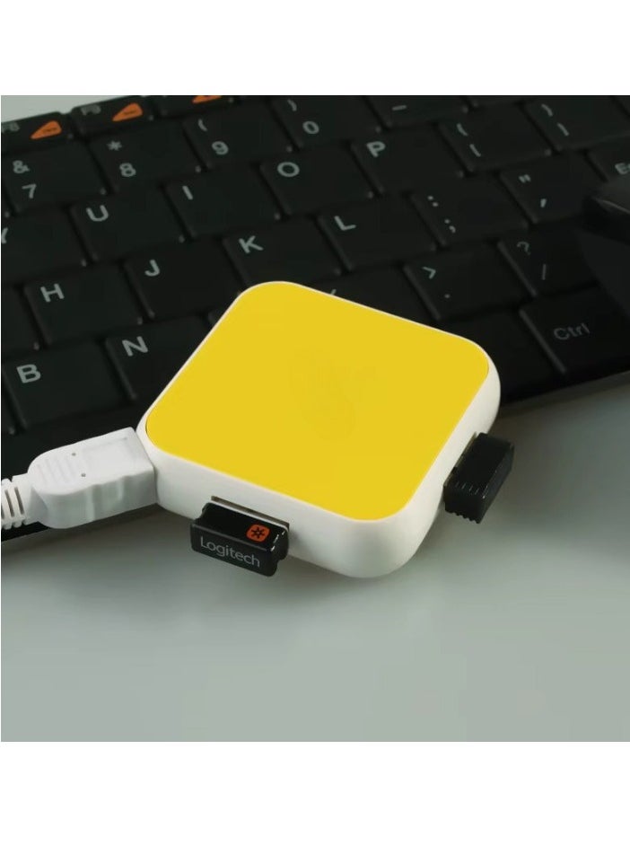 Generic - USB 2.0 Hub, Ultra Slim USB Splitter with 4-Port USB 2.0 Data Hub Converter Adapter for MacBook, Mac Pro/Mini, iMac, Surface Pro, XPS, Notebook PC, USB Flash Drives, Mobile HDD - Image 1