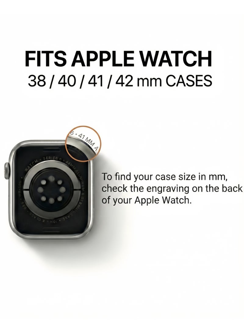 ARX Elastic Braided Nylon Magnetic Buckle Apple Watch Strap – Fits 38/40/41/42mm Series 1–10 / SE – Black - Image 2