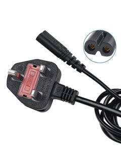 TLAXCA Power Cable Lead UK Plug to Figure 8 2 Pin Cord for Samsung Toshiba Philips LG Sony Panasonic LED Flat TV Sky Box XBOX One S PS5 PS4 Projector Camera Charger Cord 1.5 M Length  - Image 1