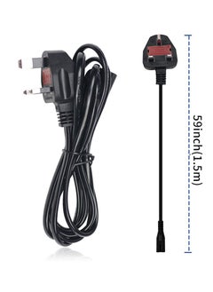 TLAXCA Power Cable Lead UK Plug to Figure 8 2 Pin Cord for Samsung Toshiba Philips LG Sony Panasonic LED Flat TV Sky Box XBOX One S PS5 PS4 Projector Camera Charger Cord 1.5 M Length  - Image 5