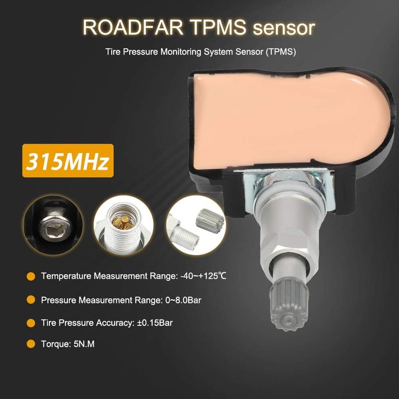 ROADFAR 315MHz TPMS Sensor for Chrysler, Dodge, Jeep, and Ram Vehicles - Image 4