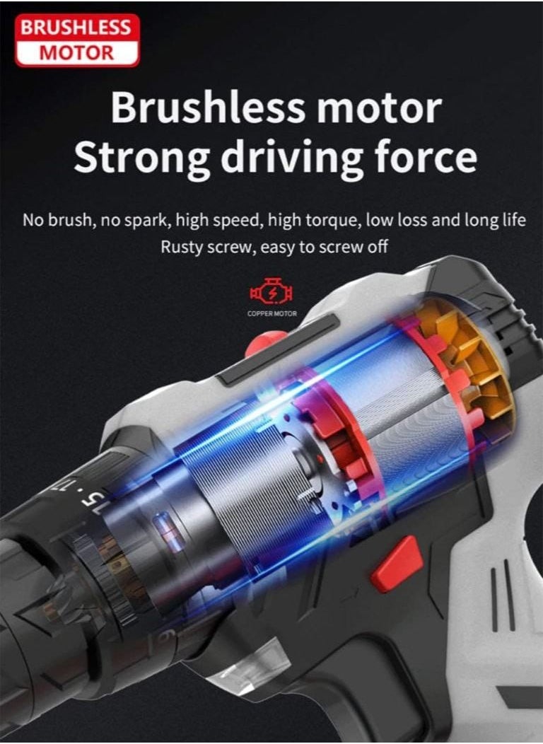 NANWEI - Wireless Nanwei Impact Drill 21 Volts 2 Batteries - Image 1