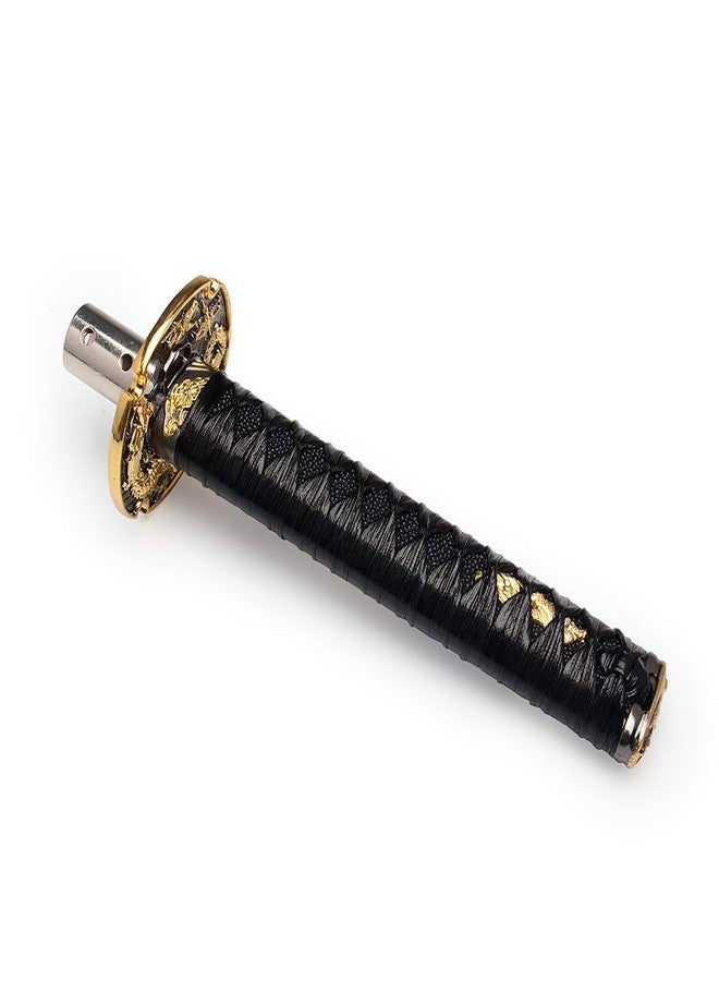 WENJTP Racing Katana Samurai Sword Shift Knob Shifter Katana Cortex disc Universal Fit for Manual Cars with Adapters Black + Black（20cm） - Image 3