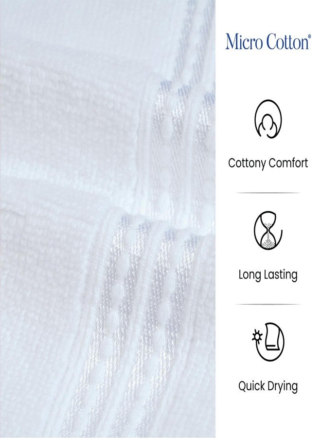 Micro Cotton Premium Face Towel Set of 4 - Fery Bern Collection, Ultra-Soft and Highly Absorbent, Quick-Dry, 100% Natural Cotton Face Towels for Bathroom, Skincare, Gym, and Spa (White) - Image 4