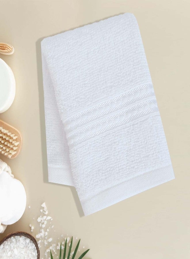 Micro Cotton Premium Face Towel Set of 4 - Fery Bern Collection, Ultra-Soft and Highly Absorbent, Quick-Dry, 100% Natural Cotton Face Towels for Bathroom, Skincare, Gym, and Spa (White) - Image 2