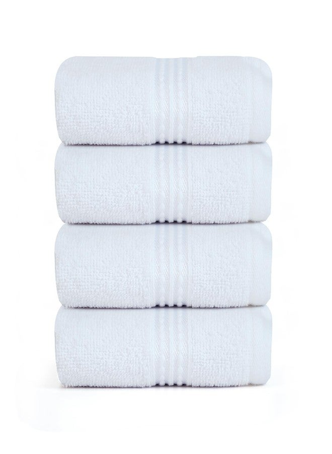 Micro Cotton Premium Face Towel Set of 4 - Fery Bern Collection, Ultra-Soft and Highly Absorbent, Quick-Dry, 100% Natural Cotton Face Towels for Bathroom, Skincare, Gym, and Spa (White) - Image 1