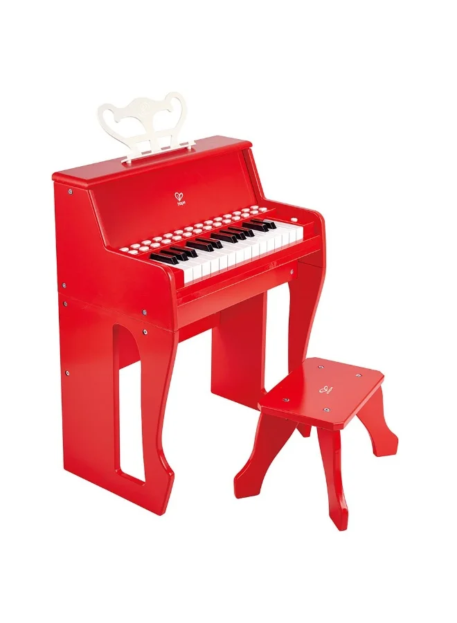 هيب Hape - 25-key Electric Musical Piano W/ Lights & Stool - Red