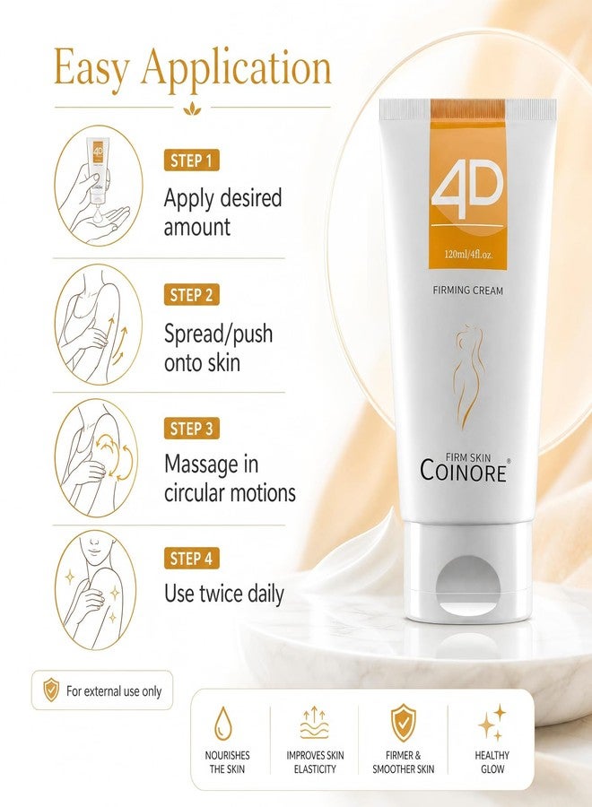 coinore B Flat Belly Firming Cream - Fast Absorbing Moisturizer Firming, Tightening Cream for Belly, Thigh & Buttocks for Women & Men, 4.0 Fl Oz - Image 5