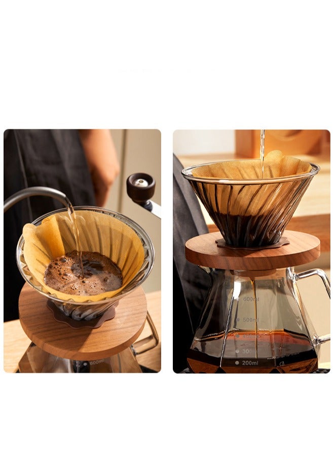 PAKCHOICE Coffee Drip Tool Set, Coffee Grinder, Manual Coffee Pot Set, 8-Piece Hand-Ground Coffee Drip Set, Convenient for Home Use or Gift Giving (Classic Style)  - Image 4