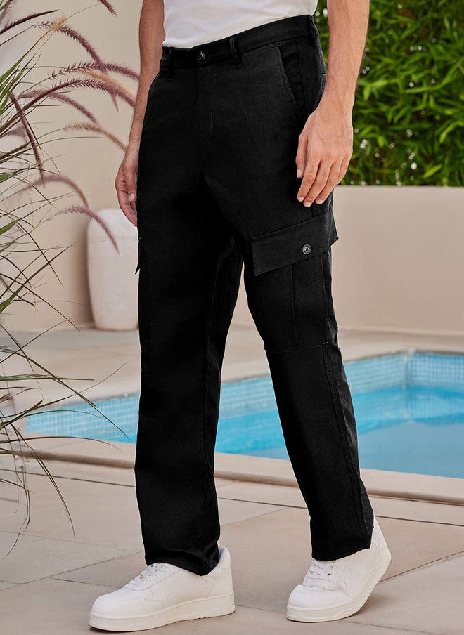Zeyo Men Mid-Rise Comfort Fit Cargos Trousers - Image 2