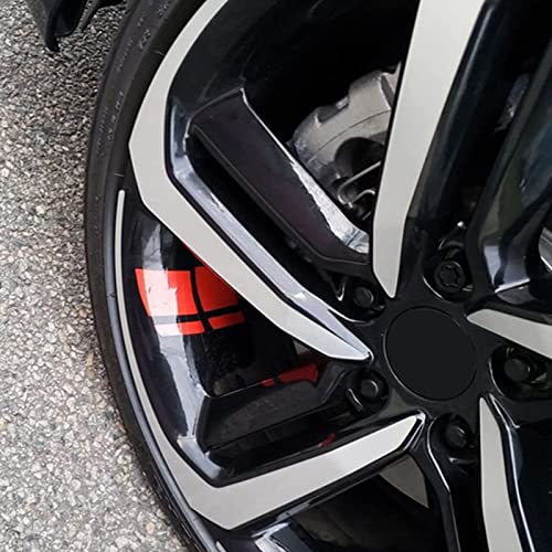 Allure Auto® (Red) Wheel Decals Hash Stripe Stickers Fits 18''- 21'' Wheels, 6Pcs Reflective Car Wheel Rim Decal Stripes Decoration Accessories Compatible with Aadi A6 - Image 5