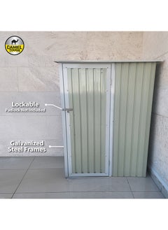Cameltough CamelTough Outdoor Metal Storage Shed, 4.7X3 feet, Garden Metal Shed. Perfect for Storing Garden Tools, Yard Tools, Tool Storage Shed for Courtyard, Lawn, Backyard with Warranty, Beige, CT-642  - Image 3