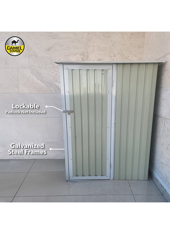 Cameltough CamelTough Outdoor Metal Storage Shed, 4.7X3 feet, Garden Metal Shed. Perfect for Storing Garden Tools, Yard Tools, Tool Storage Shed for Courtyard, Lawn, Backyard with Warranty, Beige, CT-642  - Image 3