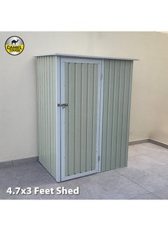 Cameltough CamelTough Outdoor Metal Storage Shed, 4.7X3 feet, Garden Metal Shed. Perfect for Storing Garden Tools, Yard Tools, Tool Storage Shed for Courtyard, Lawn, Backyard with Warranty, Beige, CT-642  - Image 2