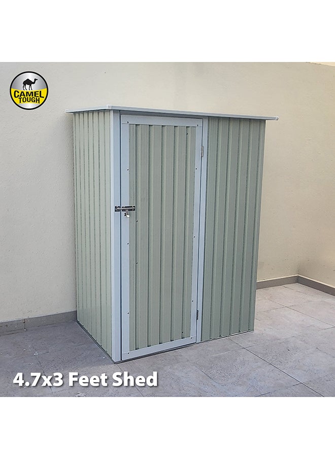 Cameltough CamelTough Outdoor Metal Storage Shed, 4.7X3 feet, Garden Metal Shed. Perfect for Storing Garden Tools, Yard Tools, Tool Storage Shed for Courtyard, Lawn, Backyard with Warranty, Beige, CT-642  - Image 2