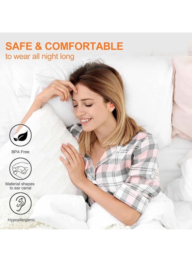 Sleep Earplugs, Silicone Earplugs, Sleep Earplugs with High Decibel Noise Protection Waterproof Earplugs for Sleep Learning Swimming and Cancelling Noise（Blue &Orange）