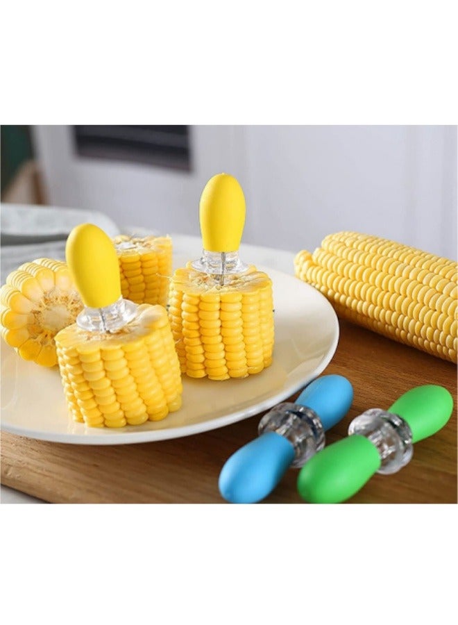 BBQ Corn Pin Stainless Steel Corn Fork BBQ Tools Green - Image 2