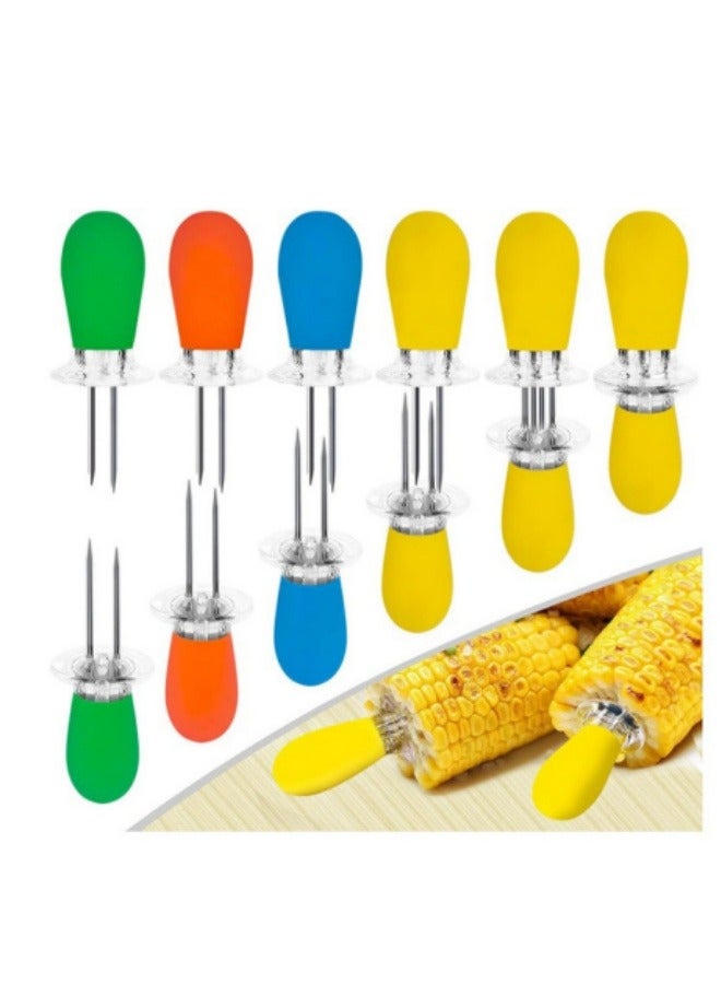 BBQ Corn Pin Stainless Steel Corn Fork BBQ Tools Green - Image 5