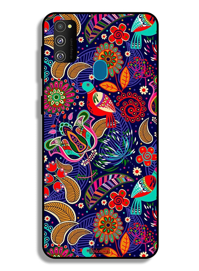 Tolwak Samsung Galaxy M30s Protective Case Cover Birds And Floral Pattern - Image 2