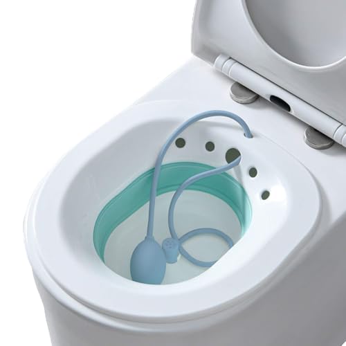 MEDTECH® Sitz Bath for Adults | Fits All Toilet Seats | Pump Flusher for Fissure, Pregnant Women, Postpartum Care, Hemorrhoids Inflammation Treatment | Piles Tub for Hot Water Bathing | Sitz Bath Tub for Post Delivery - Image 1