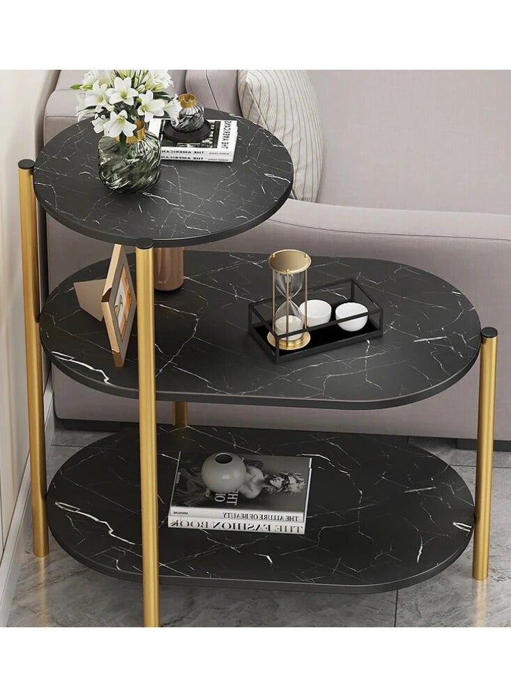 DubaiGallery طاولات قهوة أريكة متعددة الطبقات، طاولات بسيطة خفيفة فاخرة إيطالية للمنزل وغرفة المعيشة، طاولة مستديرة صغيرة - Image 3