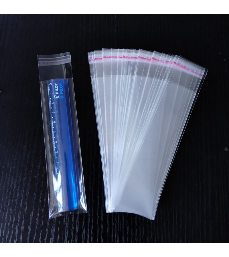 200pcs Clear Plastic Self Adhesive Bags 6x14cm 2.36x5.51inch Long Strip Shape Sealable Jewelry Gift Packaging Pouches For Small Business Supplies - Image 2