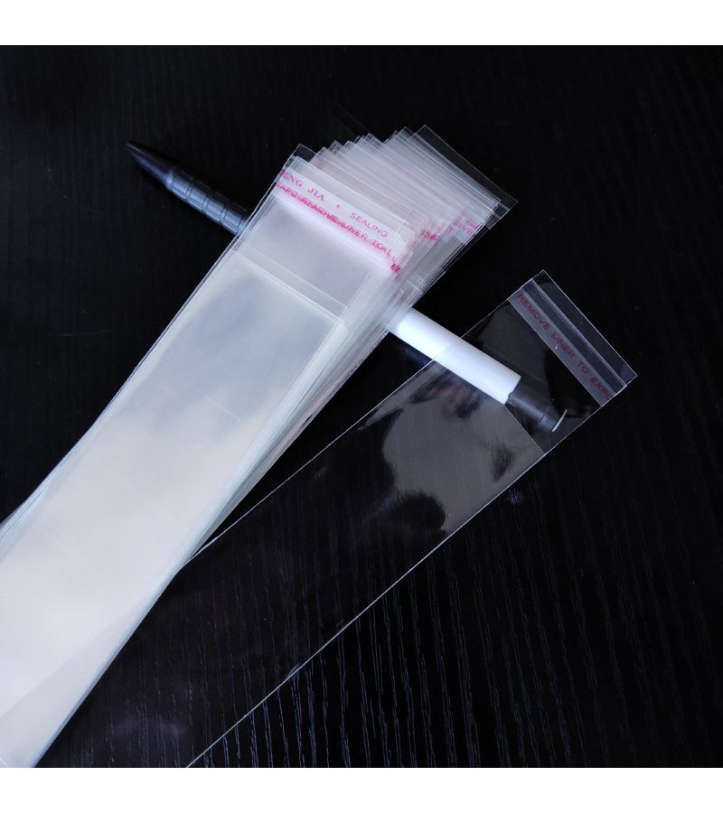 200pcs Clear Plastic Self Adhesive Bags 6x14cm 2.36x5.51inch Long Strip Shape Sealable Jewelry Gift Packaging Pouches For Small Business Supplies - Image 4